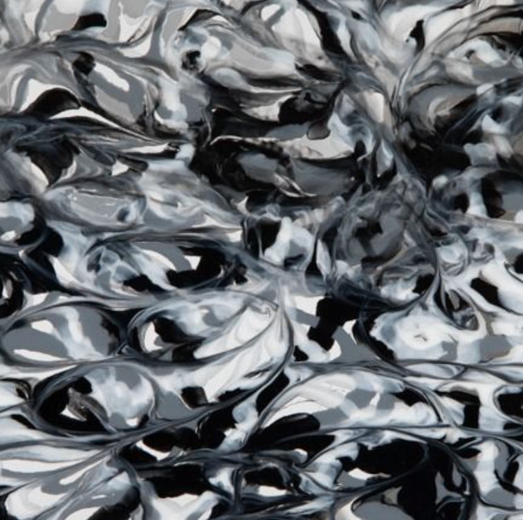 3mm Acrylic - Pearl Marble - Black Swirl