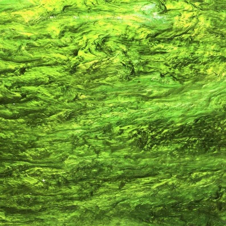 3mm Acrylic - Ripple Glittery Marble - Grass Green